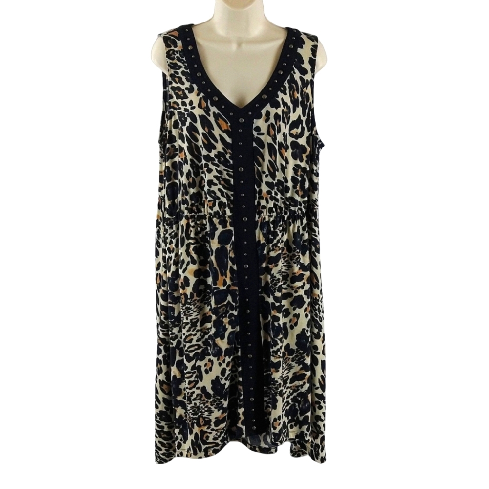 New York Collection plus size animal print dress